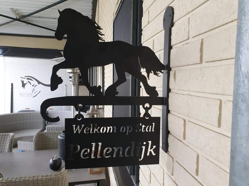 Luxe Gastenkamer Met Living En Keuken Bij Friezen Paarden Stal Pellendijk Westendorp Bagian luar foto